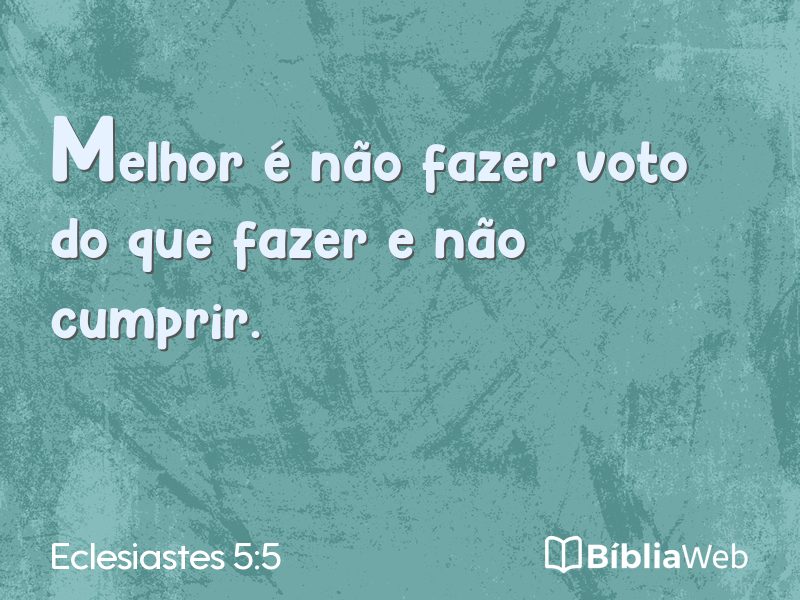 Eclesiastes 5:5 em imagem para compartilhar