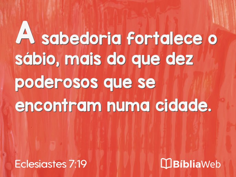 Eclesiastes 7:19 em imagem para compartilhar