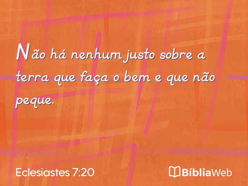 Eclesiastes 7:20 em imagem para compartilhar