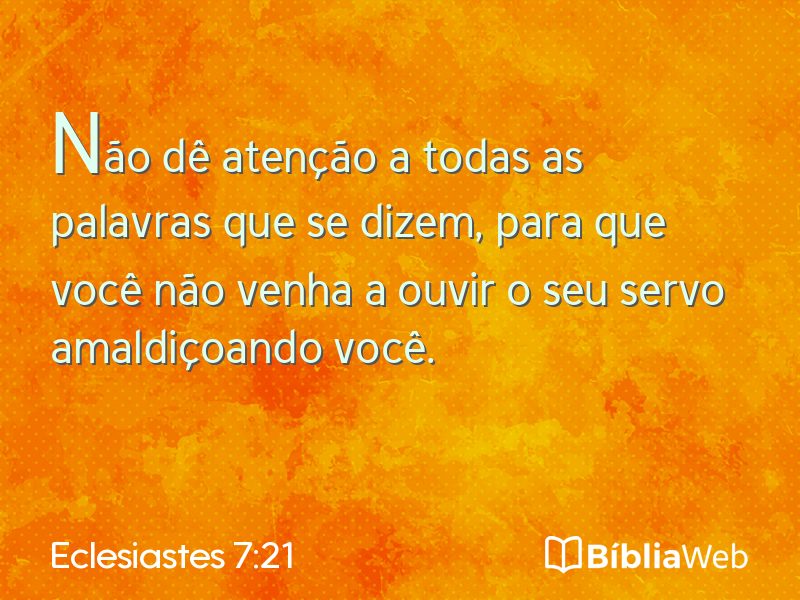 Eclesiastes 7:21 em imagem para compartilhar