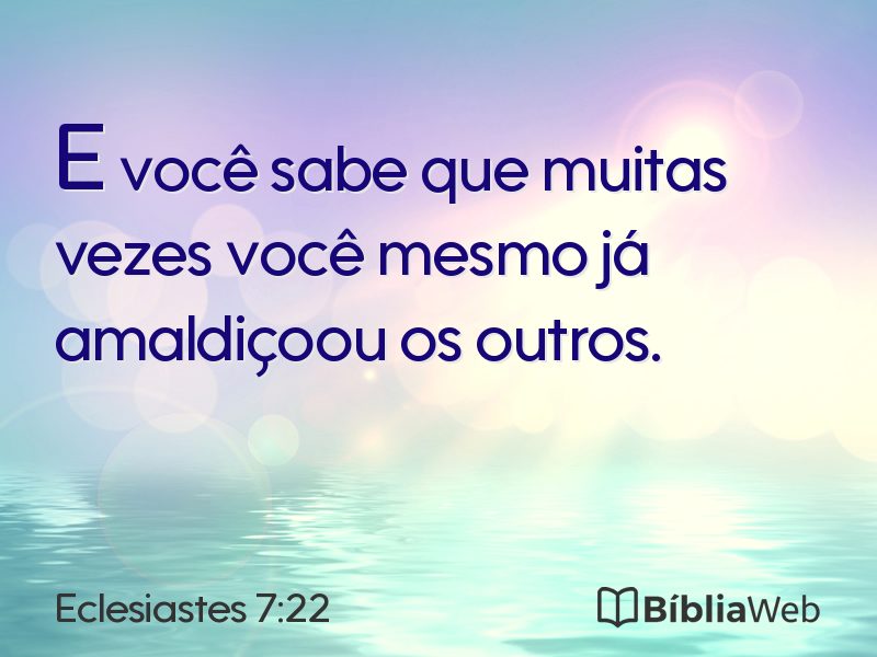 Eclesiastes 7:22 em imagem para compartilhar