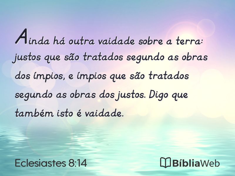 Eclesiastes 8:14 em imagem para compartilhar