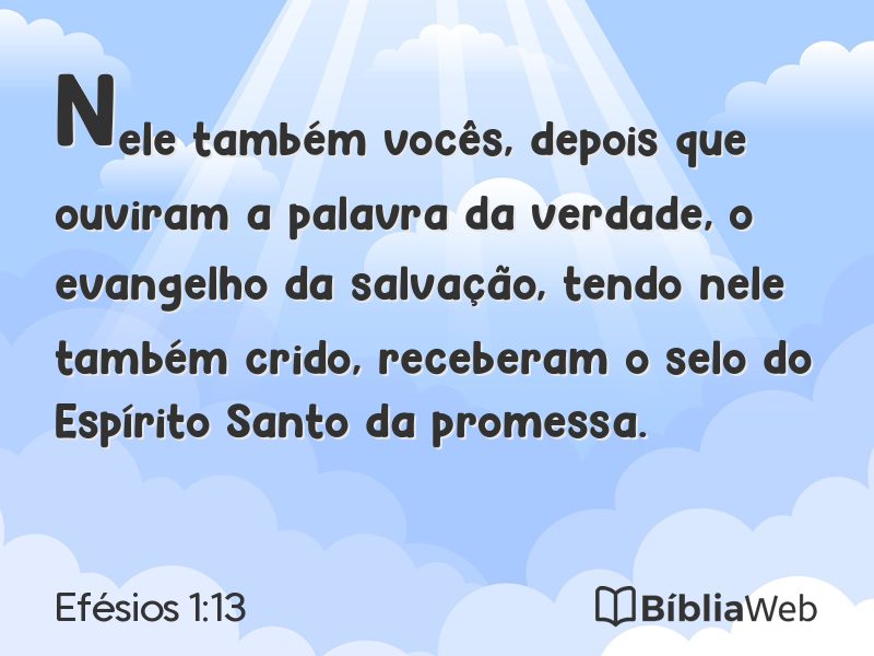 Efésios 1:13 em imagem para compartilhar