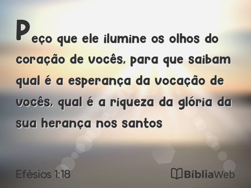 Efésios 1:18 em imagem para compartilhar