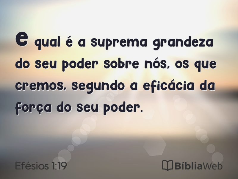 Efésios 1:19 em imagem para compartilhar