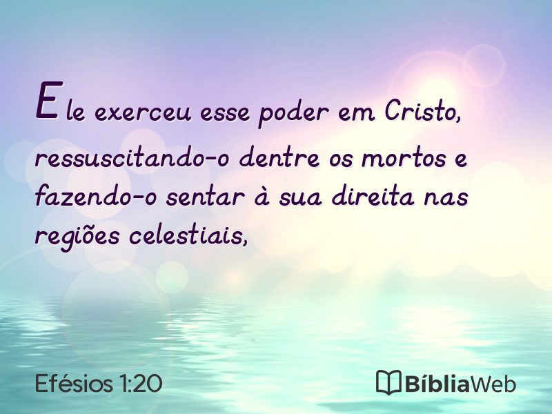 Efésios 1:20 em imagem para compartilhar