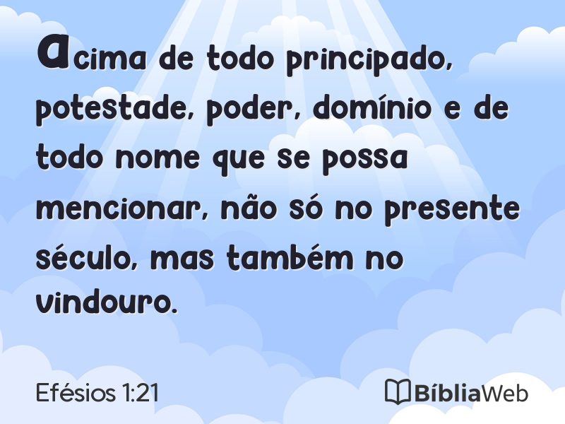 Efésios 1:21 em imagem para compartilhar