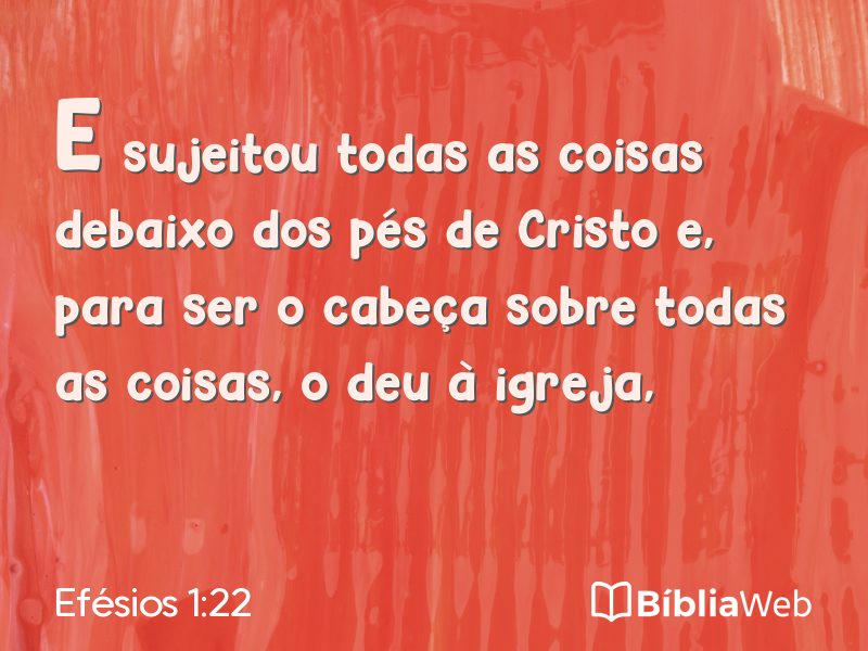 Efésios 1:22 em imagem para compartilhar