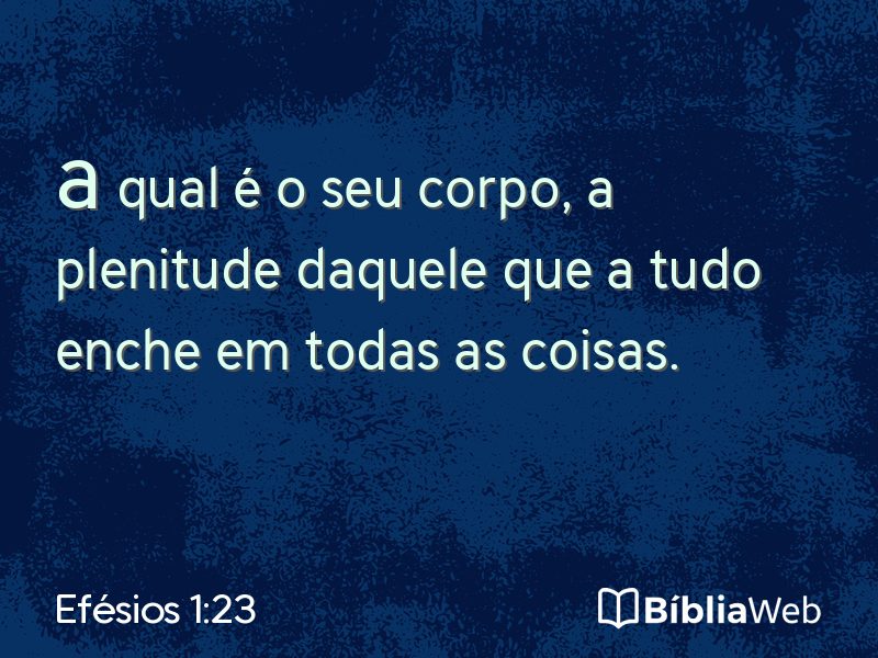 Efésios 1:23 em imagem para compartilhar