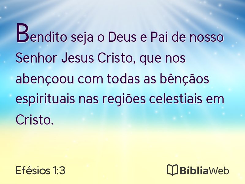 Efésios 1:3 em imagem para compartilhar