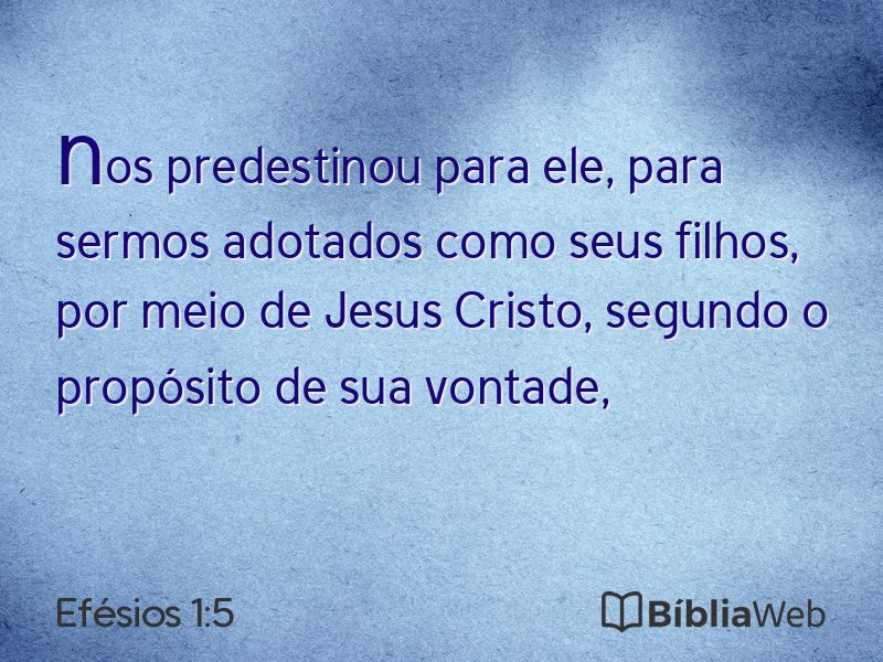 Efésios 1:5 em imagem para compartilhar