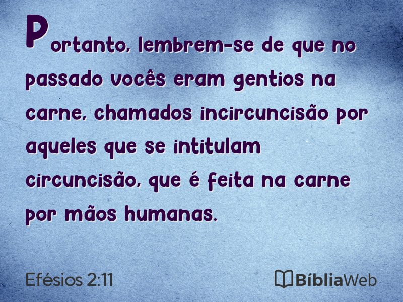 Efésios 2:11 em imagem para compartilhar