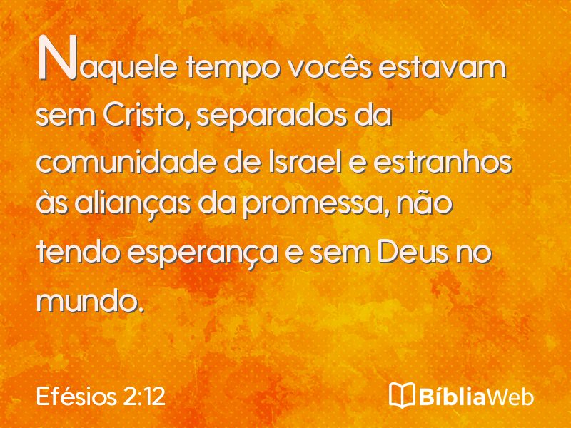 Efésios 2:12 em imagem para compartilhar