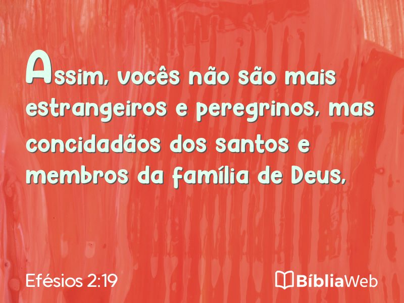 Efésios 2:19 em imagem para compartilhar