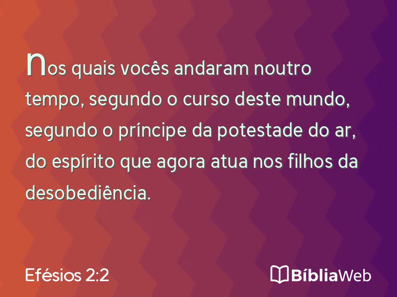 Efésios 2:2 em imagem para compartilhar