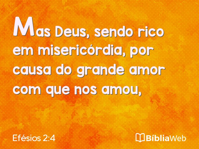 Efésios 2:4 em imagem para compartilhar