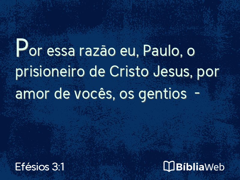 Efésios 3:1 em imagem para compartilhar