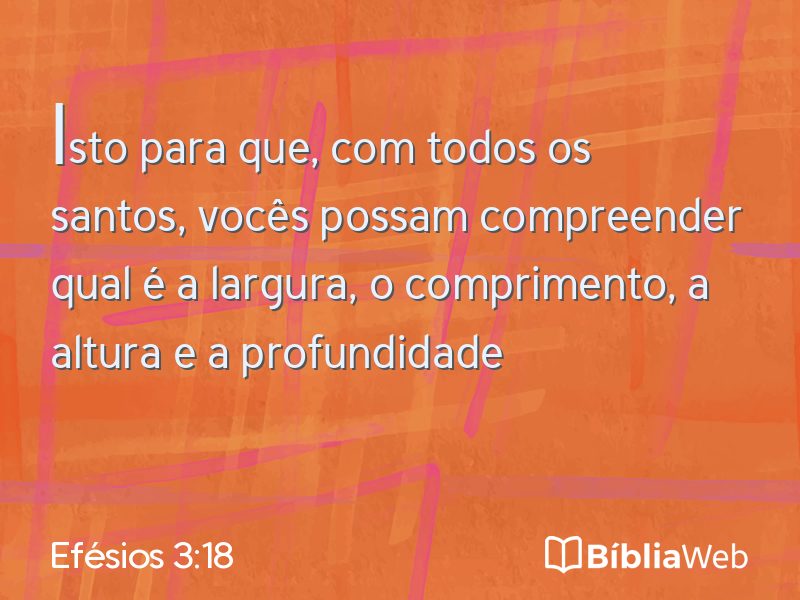 Efésios 3:18 em imagem para compartilhar