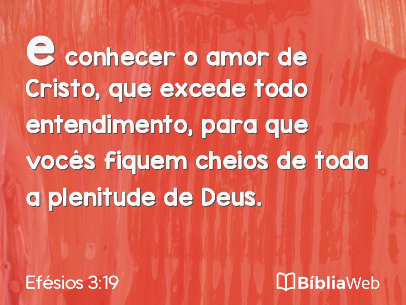 Efésios 3:19 em imagem para compartilhar