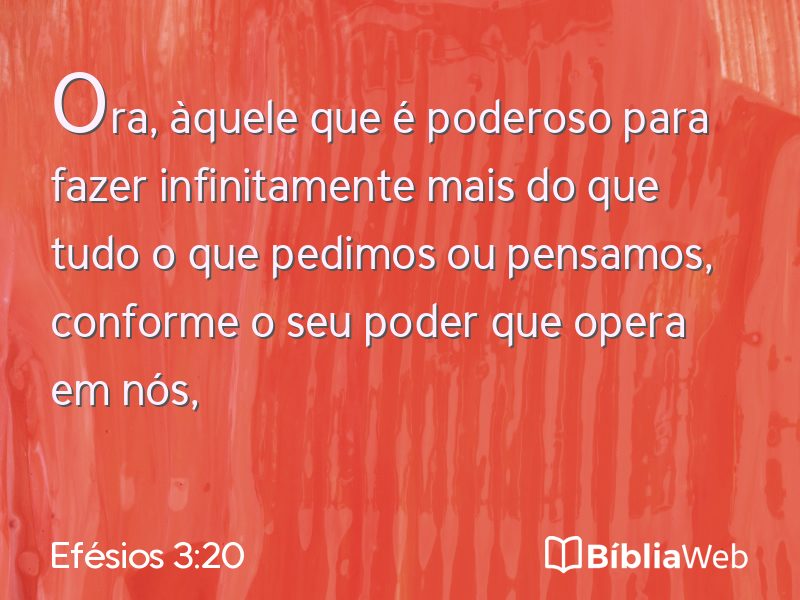 Efésios 3:20 em imagem para compartilhar