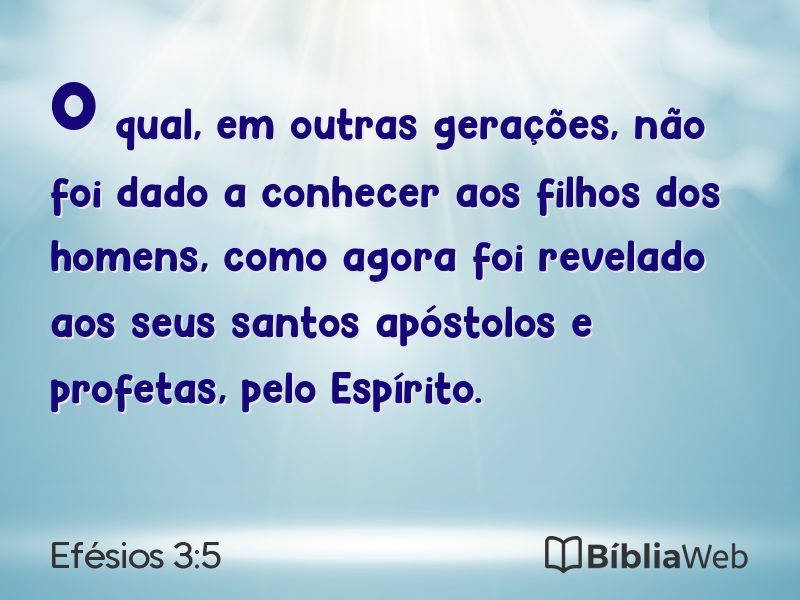 Efésios 3:5 em imagem para compartilhar