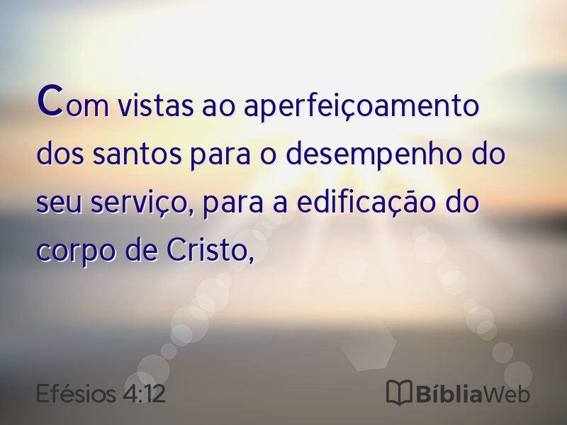 Efésios 4:12 em imagem para compartilhar