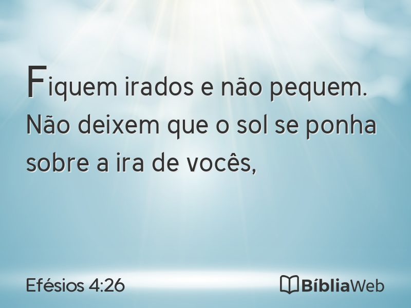 Efésios 4:26 em imagem para compartilhar