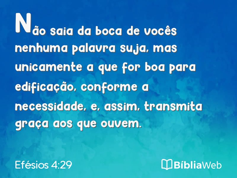 Efésios 4:29 em imagem para compartilhar