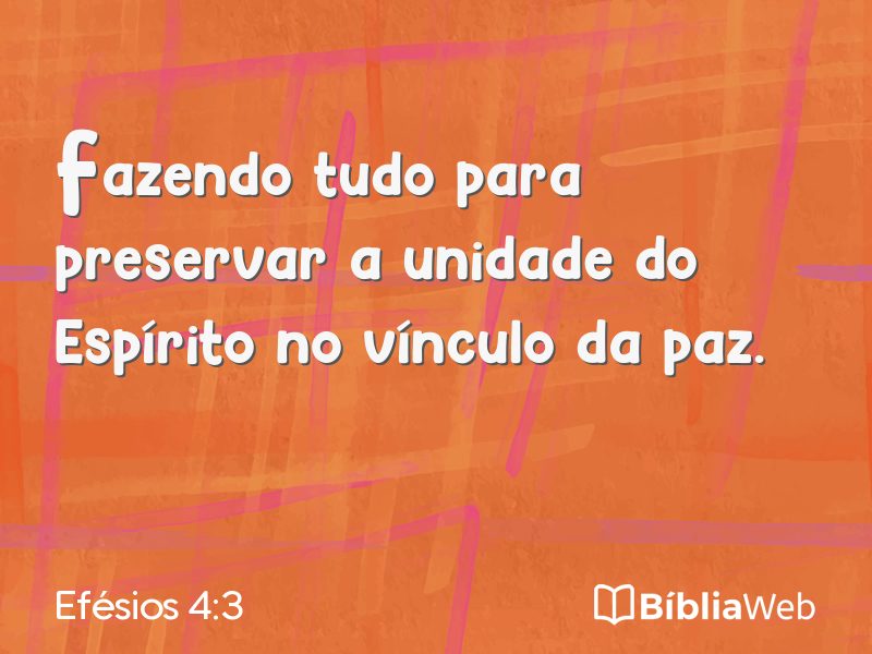 Efésios 4:3 em imagem para compartilhar