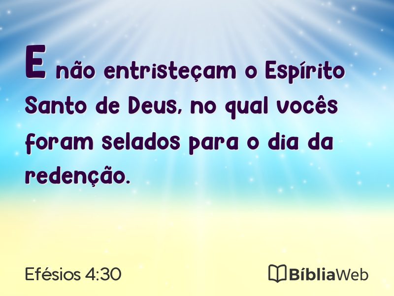 Efésios 4:30 em imagem para compartilhar