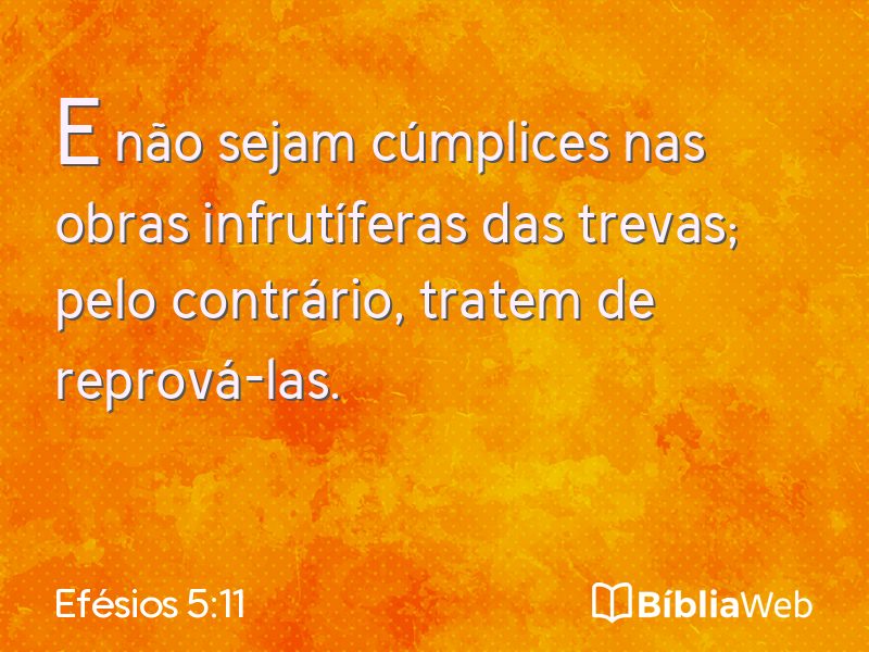 Efésios 5:11 em imagem para compartilhar