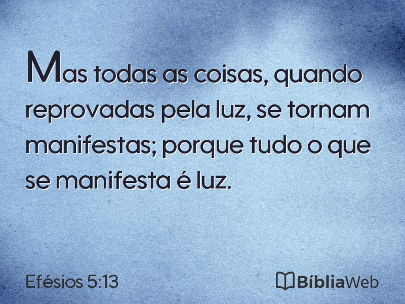 Efésios 5:13 em imagem para compartilhar