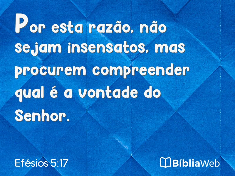 Efésios 5:17 em imagem para compartilhar