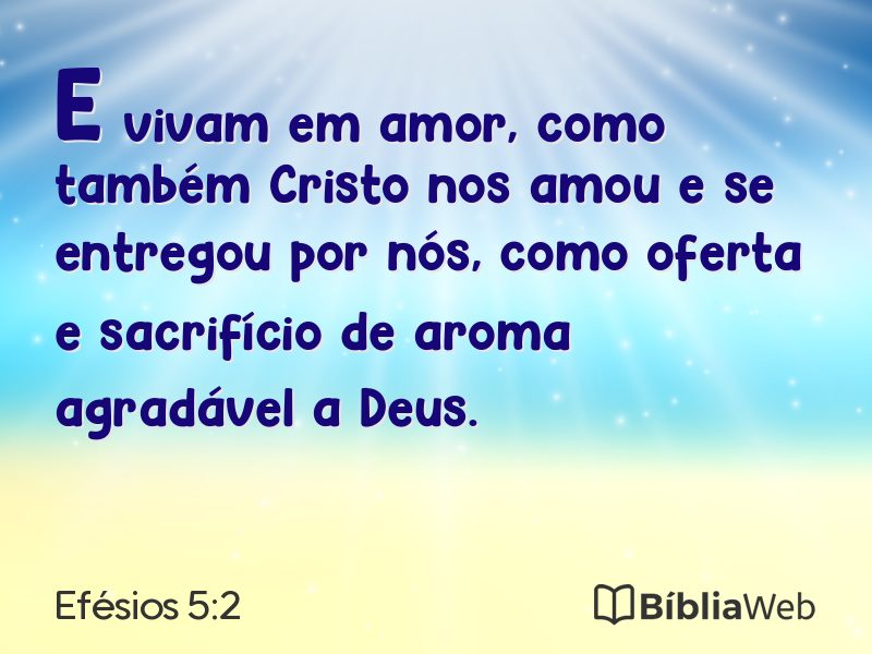 Efésios 5:2 em imagem para compartilhar