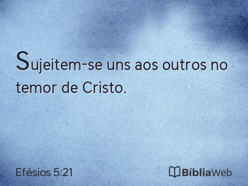 Efésios 5:21 em imagem para compartilhar