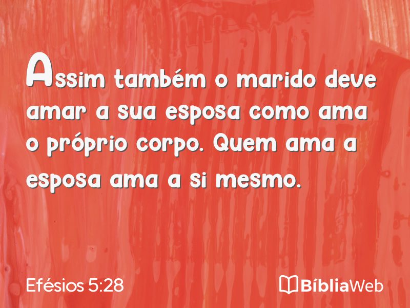 Efésios 5:28 em imagem para compartilhar