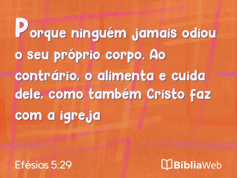 Efésios 5:29 em imagem para compartilhar