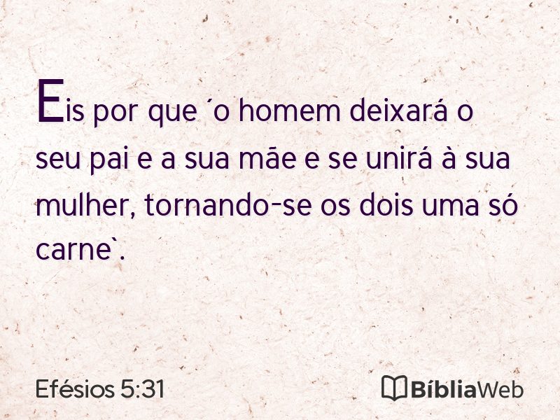 Efésios 5:31 em imagem para compartilhar