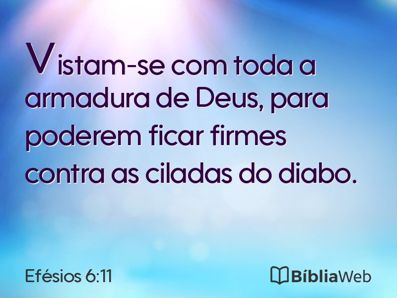 Efésios 6:11 em imagem para compartilhar