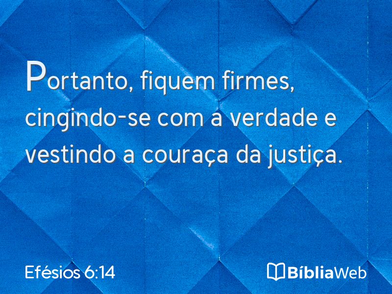 Efésios 6:14 em imagem para compartilhar
