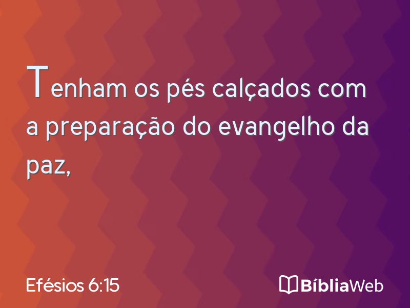 Efésios 6:15 em imagem para compartilhar