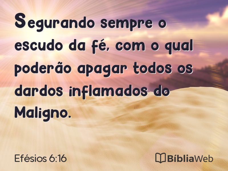 Efésios 6:16 em imagem para compartilhar