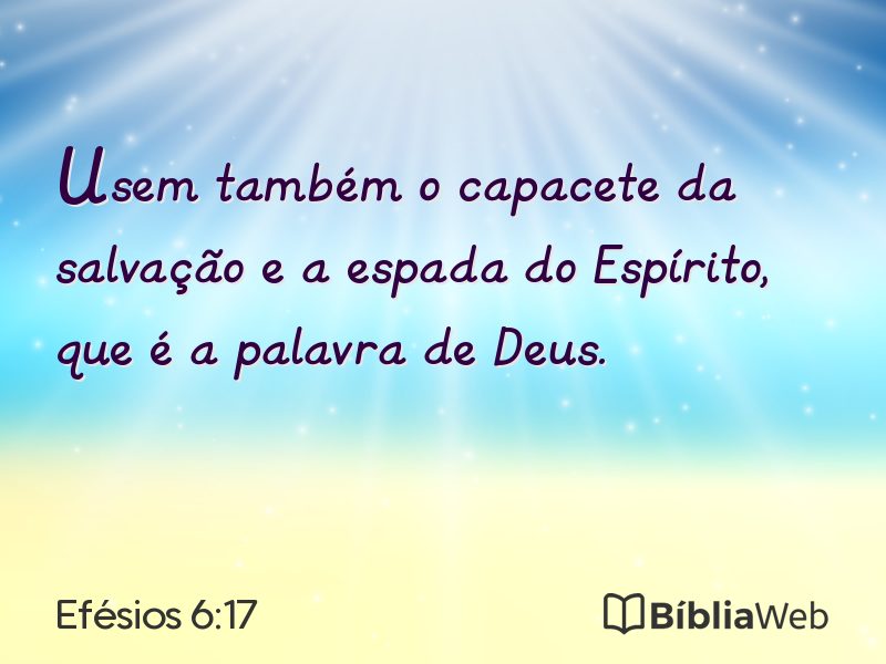 Efésios 6:17 em imagem para compartilhar