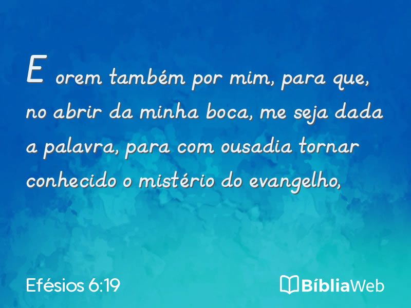 Efésios 6:19 em imagem para compartilhar