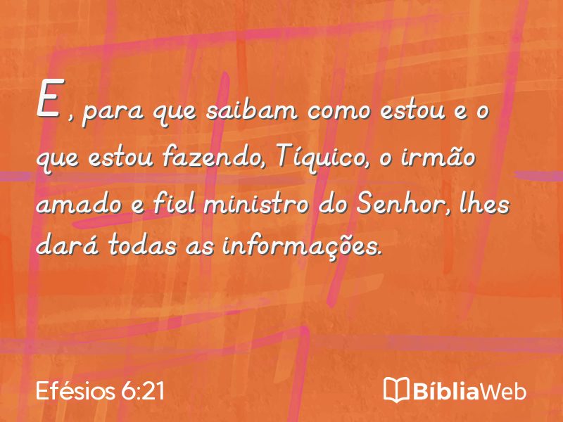 Efésios 6:21 em imagem para compartilhar