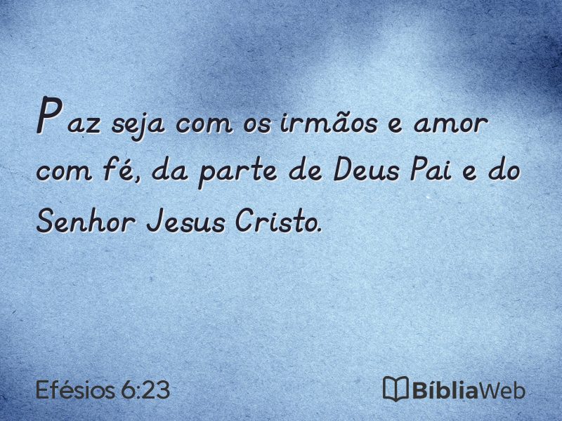 Efésios 6:23 em imagem para compartilhar