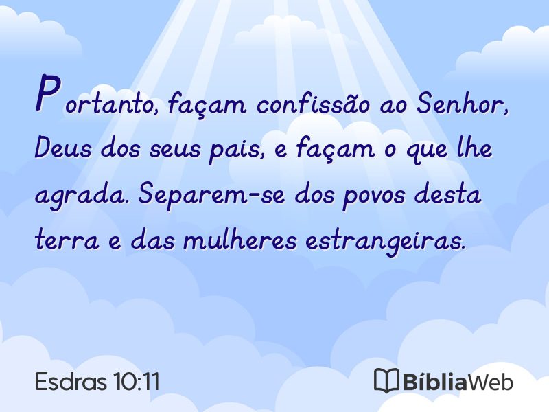 Esdras 10:11 em imagem para compartilhar