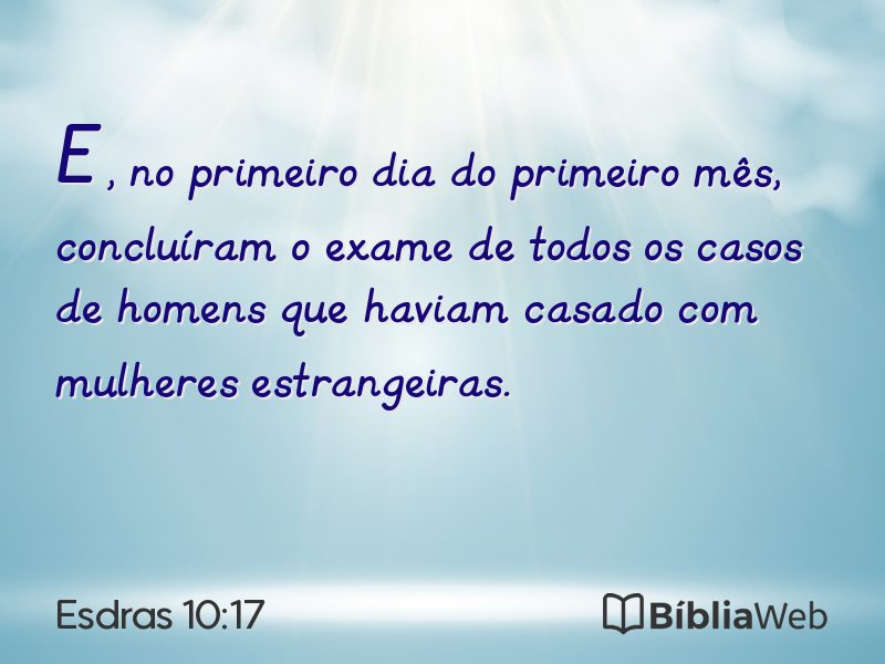 Esdras 10:17 em imagem para compartilhar
