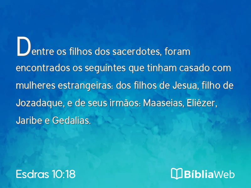 Esdras 10:18 em imagem para compartilhar