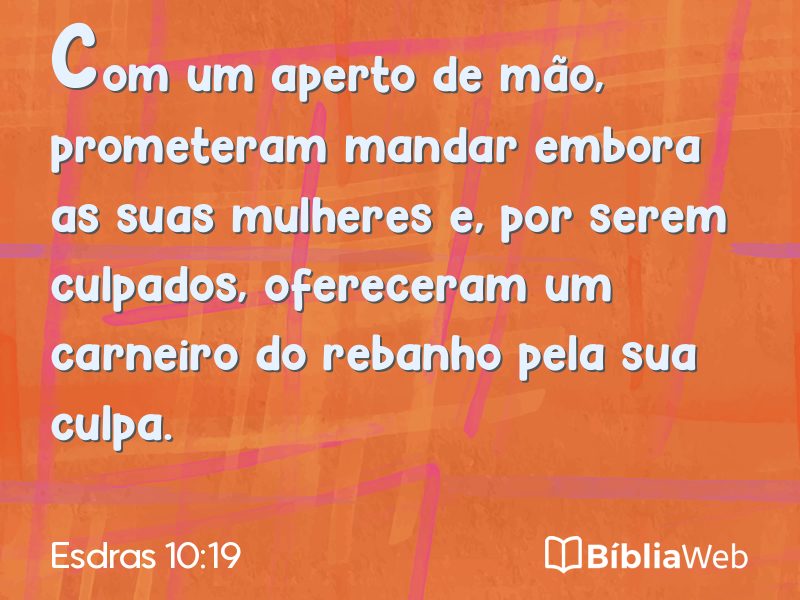 Esdras 10:19 em imagem para compartilhar